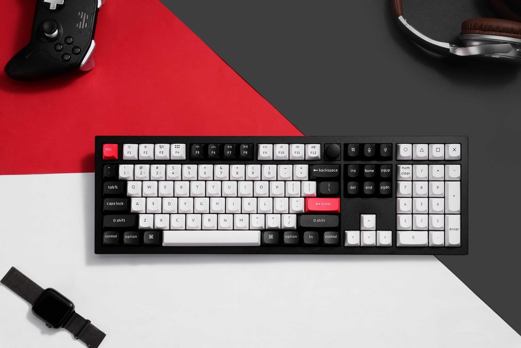 [Q6H-P1] keychron Q6 HE ANSI Full Size 104 Key OSA Full Assembled  Magnetic Switch RGB Hot-Swap Gateron Double-Rail Magnetic Nebula Switch Wireless / Wired / 2.4GHz QMK Wireless Custom Keyboard - White 