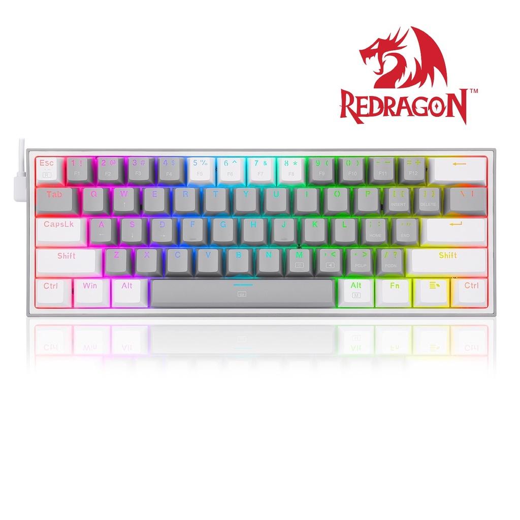 [RD-K617W-RGB] REDRAGON FIZZ Wired Mechanical Keyboard RGB 61Key Design - Grey/White