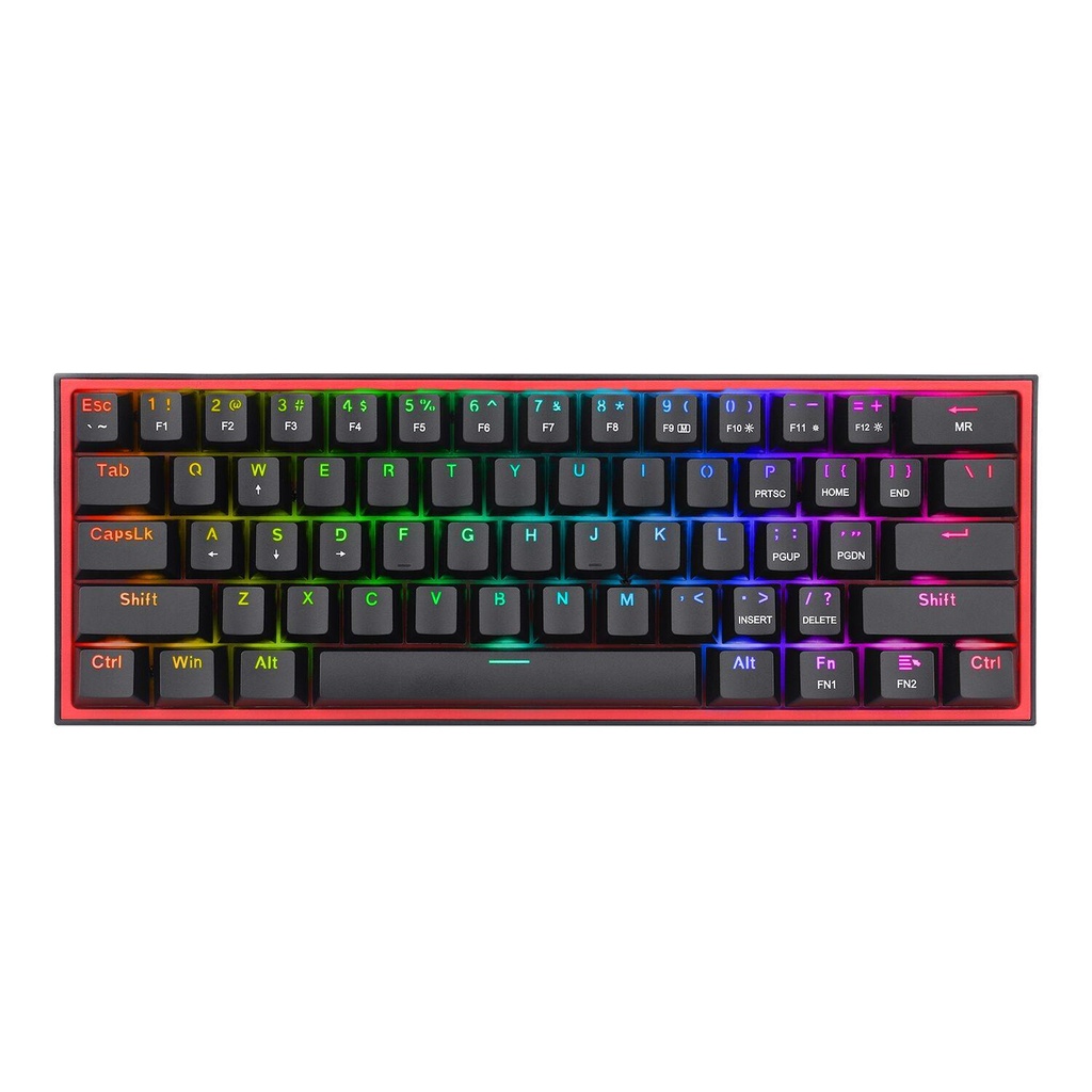 [RD-K616-RGB] REDRAGON FIZZ PRO Wireless Mechanical Keyboard RGB 61Key Design - Black