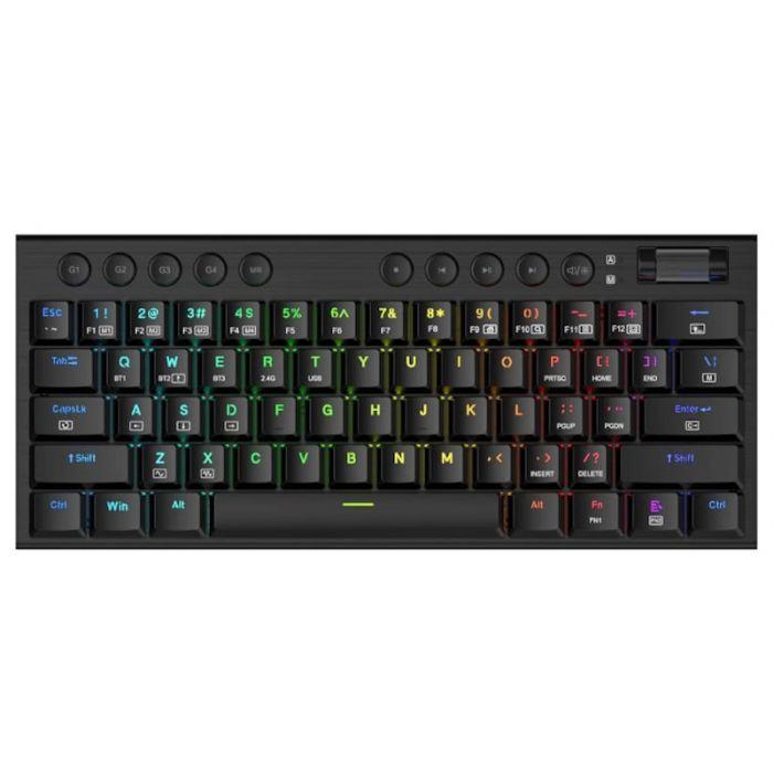 [RD-K632RGB-PRO] REDRAGON Horus Mini Pro 61Key Wireless Bluetooth Red Switch RGB Low Profile Gaming Mechanical Keyboard - Black
