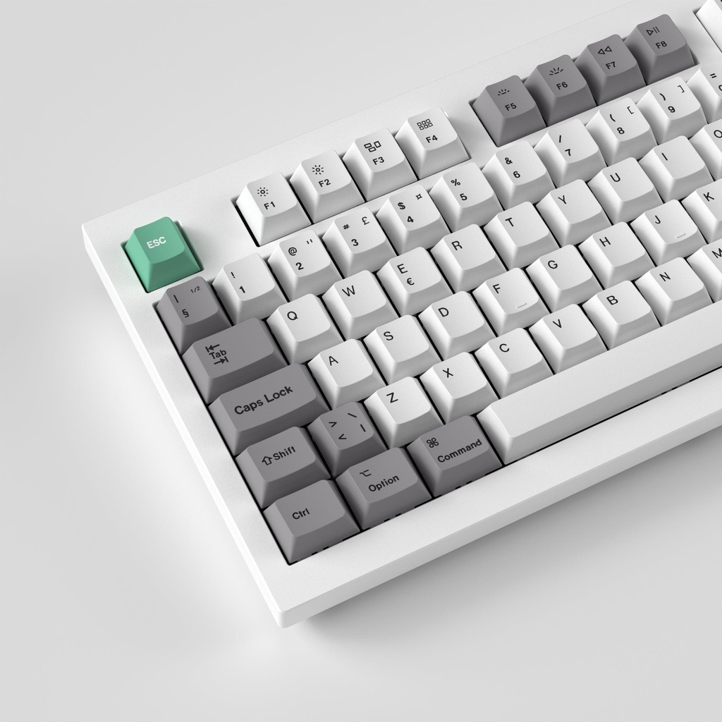 [PBT-66] Keychron Cherry Profile PBT Full Keycap Set - Grey White Mint