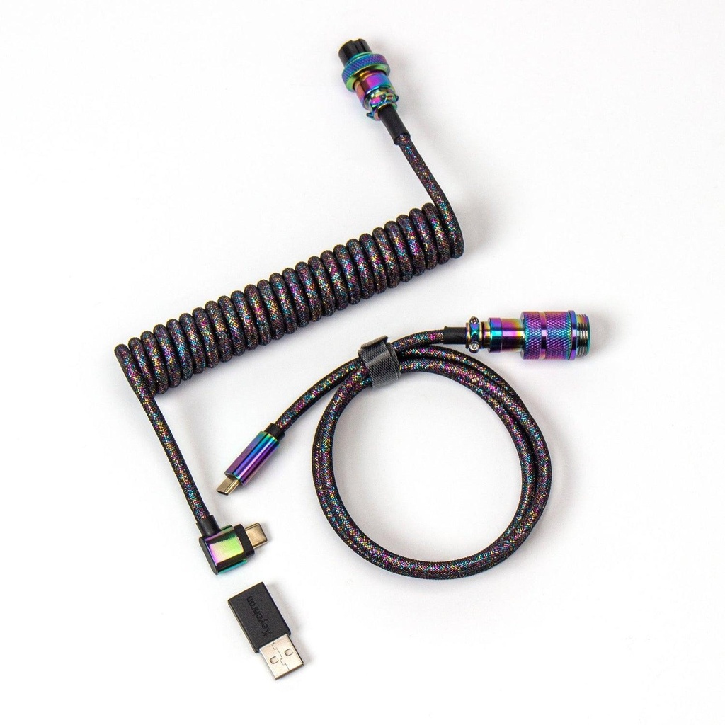 [Cab-B] Keychron Coiled Aviator Cable - Black
