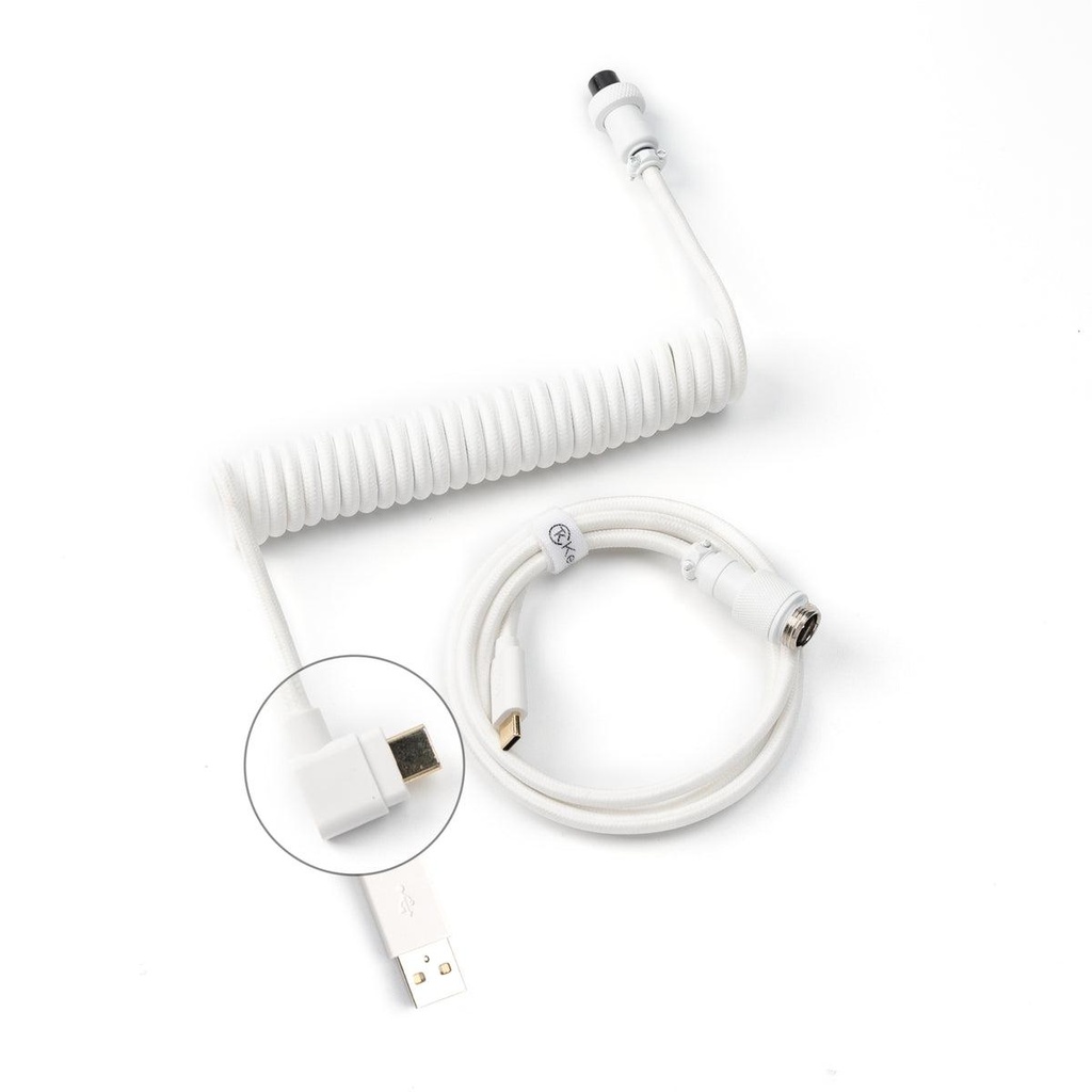 [CAB-W] Keychron Coiled Aviator Cable -White