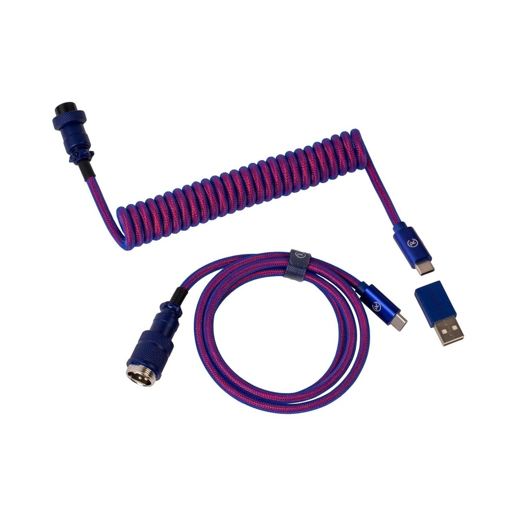 [Cab-1] Keychron Coiled Aviator Cable - Purple