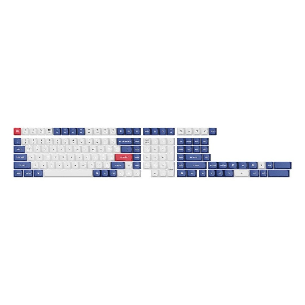 [PBT-53] Keychron double shot PBT OSA keycap set - Blue and White