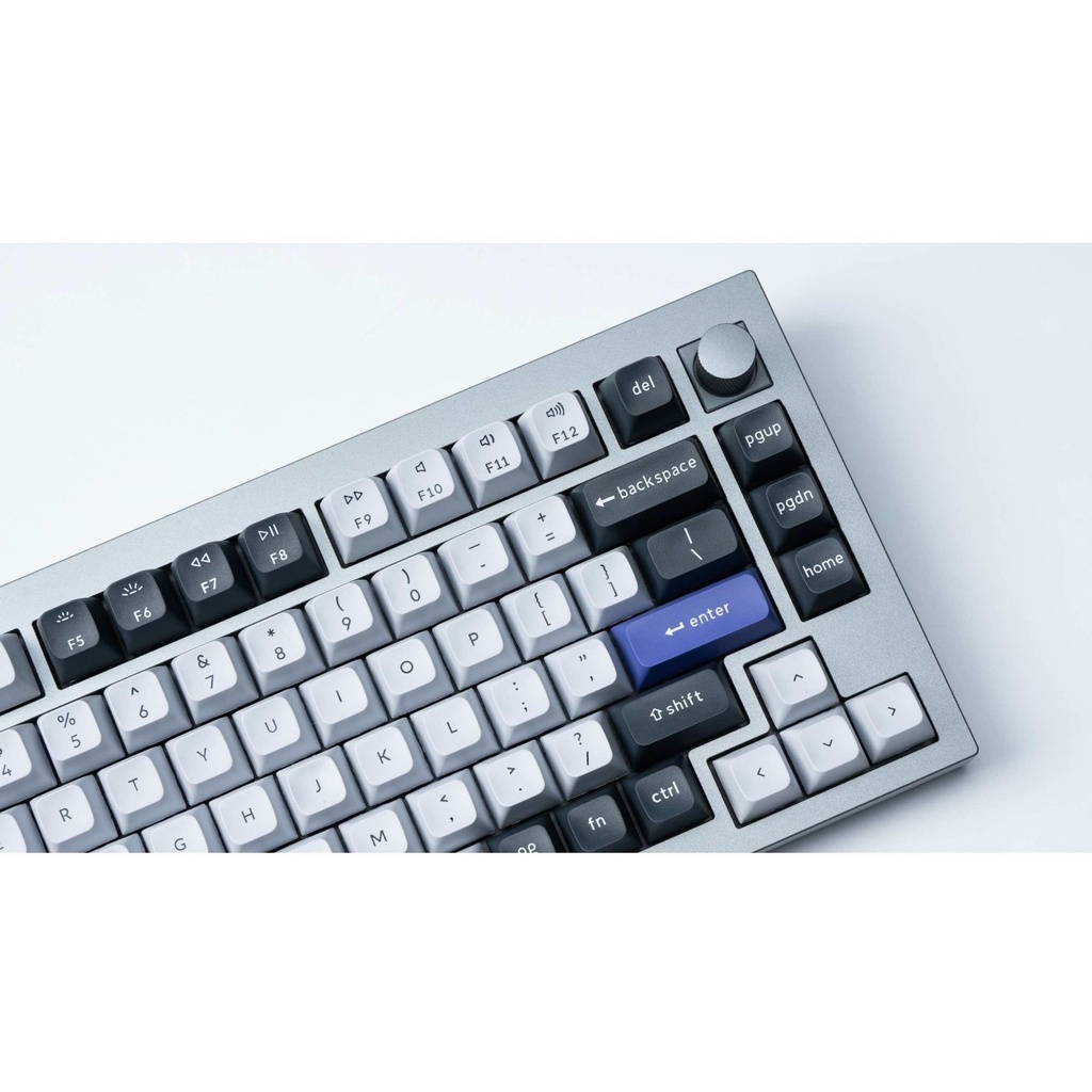 [PBT-46] Keychron double Shot KSA PBT Keycap Full Keycap Set - Gray and Silver