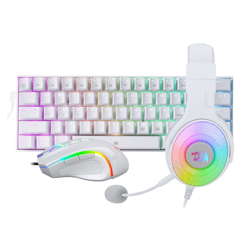 [RD-S129W] REDRAGON 3IN1 MS|HS|KB WIRED COMBO - WHITE
