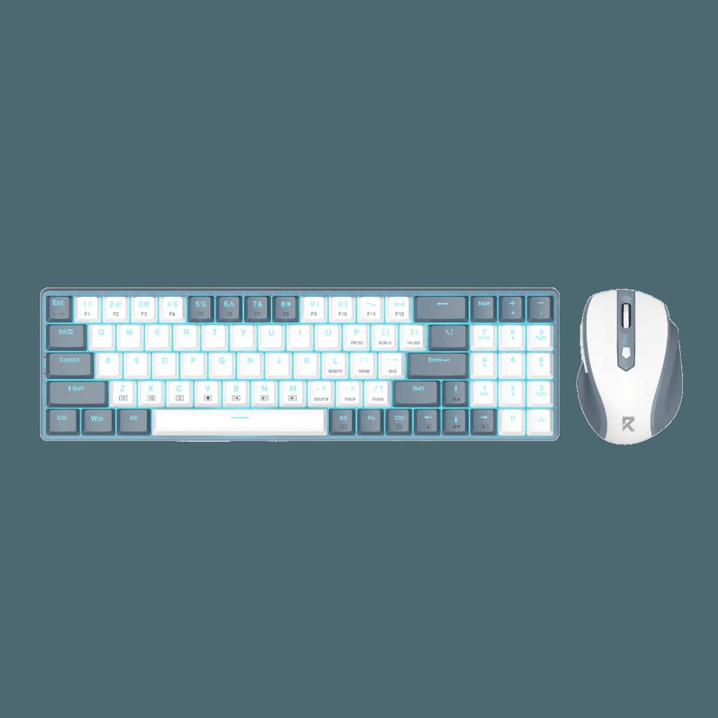 [RD-BS-8772GW] REDRAGON Wireless Mechanical Keyboard and Mouse Combo - Grey and White