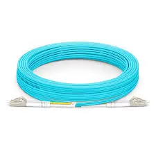 FIBRE OPTIC PATCHCORD LC/UPC-LC/UPC MM DX 3.0MM LSZH AQUA OM3 - 15M
