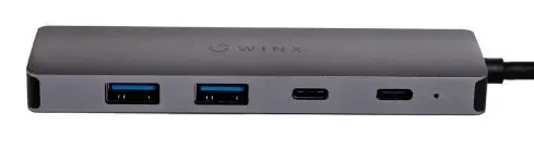 [WX-HB110] WINX CONNECT Essential 5-IN-1 Type-C Hub | 1X 4K60HZ HDMI | 2X USB3.0 |1X PD100W | 1X TYPE-C HUB